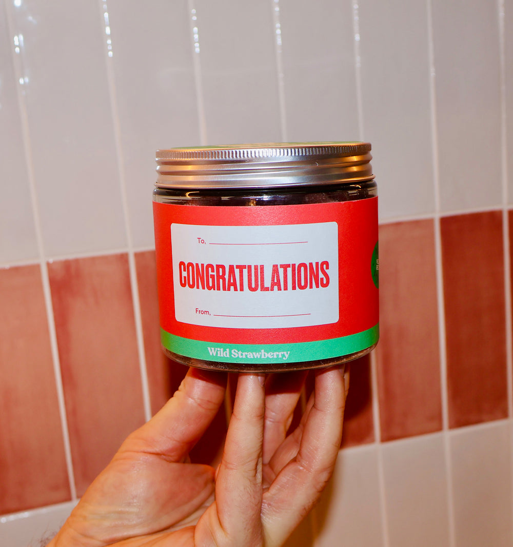 Congratulations Gift Jar (Wild Strawberry)