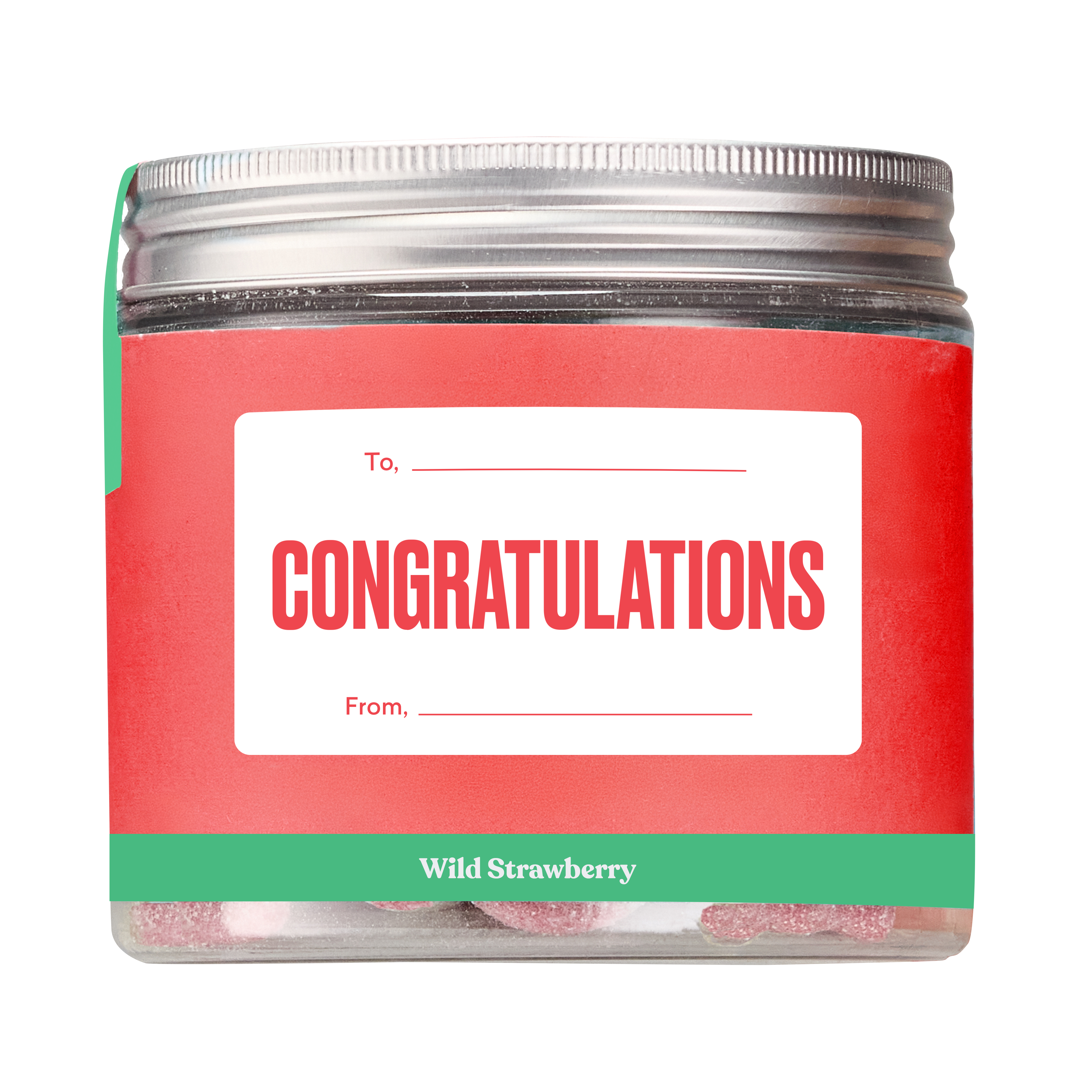 Congratulations Gift Jar (Wild Strawberry)